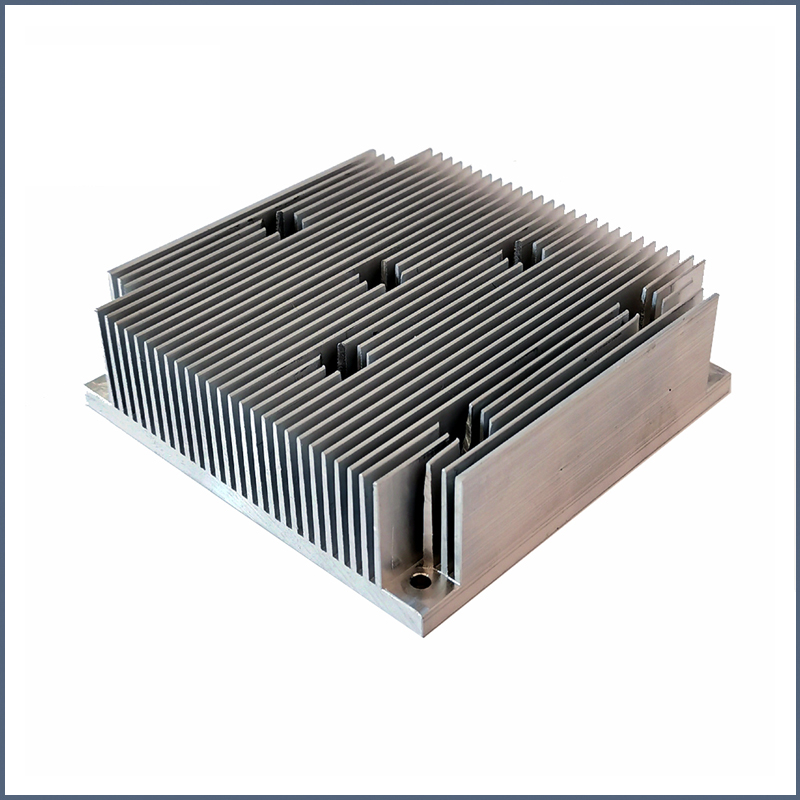 Embedded Cooper Radiator Heat Sink Plate For Water Cooling 120x12x150mm