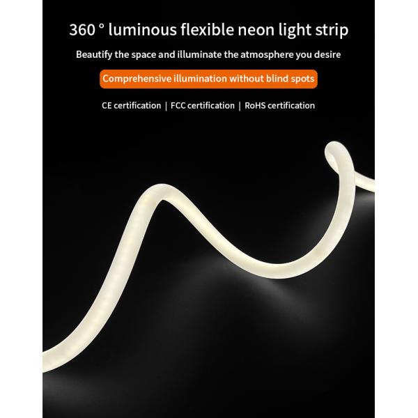 Circular Silicone Neon LED Strip Lights IP67 Waterproof 360 Degree Flex Neon Light Profile