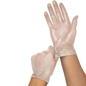China Food Grade Disposable Powder Free Transparent Vinyl Gloves wholesale