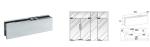 Glass Patch Fitting A-020, Material aluminium, steel, stainless steel, finishing