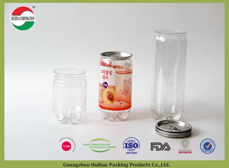 250ml / 340ml / 500ml BPA Free PET Beverage Cans For Soda Juice Packaging