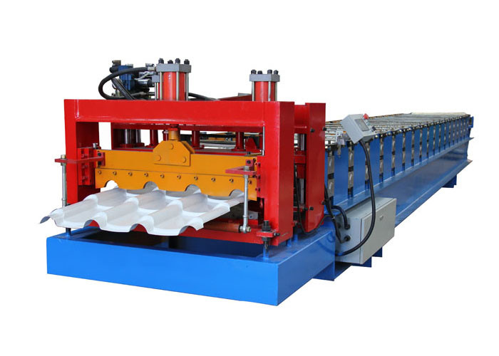 Iron Sheet Glazed Tile Roll Forming Machine Low Energy Consumption ISO9001 Approved