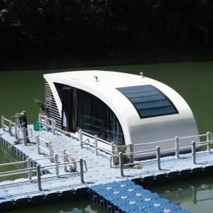 China 8m Length Pontoon Luxury House Boat Aluminum Fishing Style Pontoon Boats wholesale