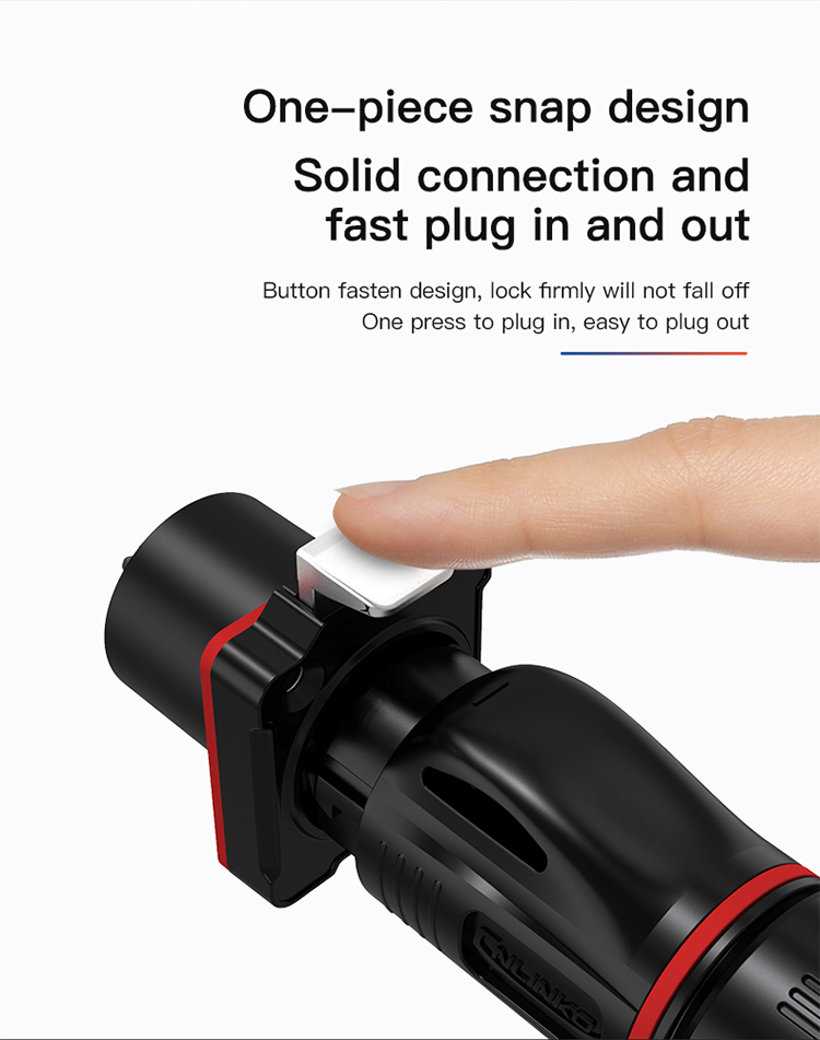 CNLINKO BD24 Plastic 19 Pin Industrial Waterproof Cable Panel Mount Connector