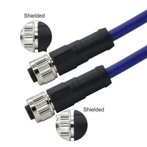 China D Coded Waterproof Circular Connectors Female Male M12 60V 12 17 Pin wholesale