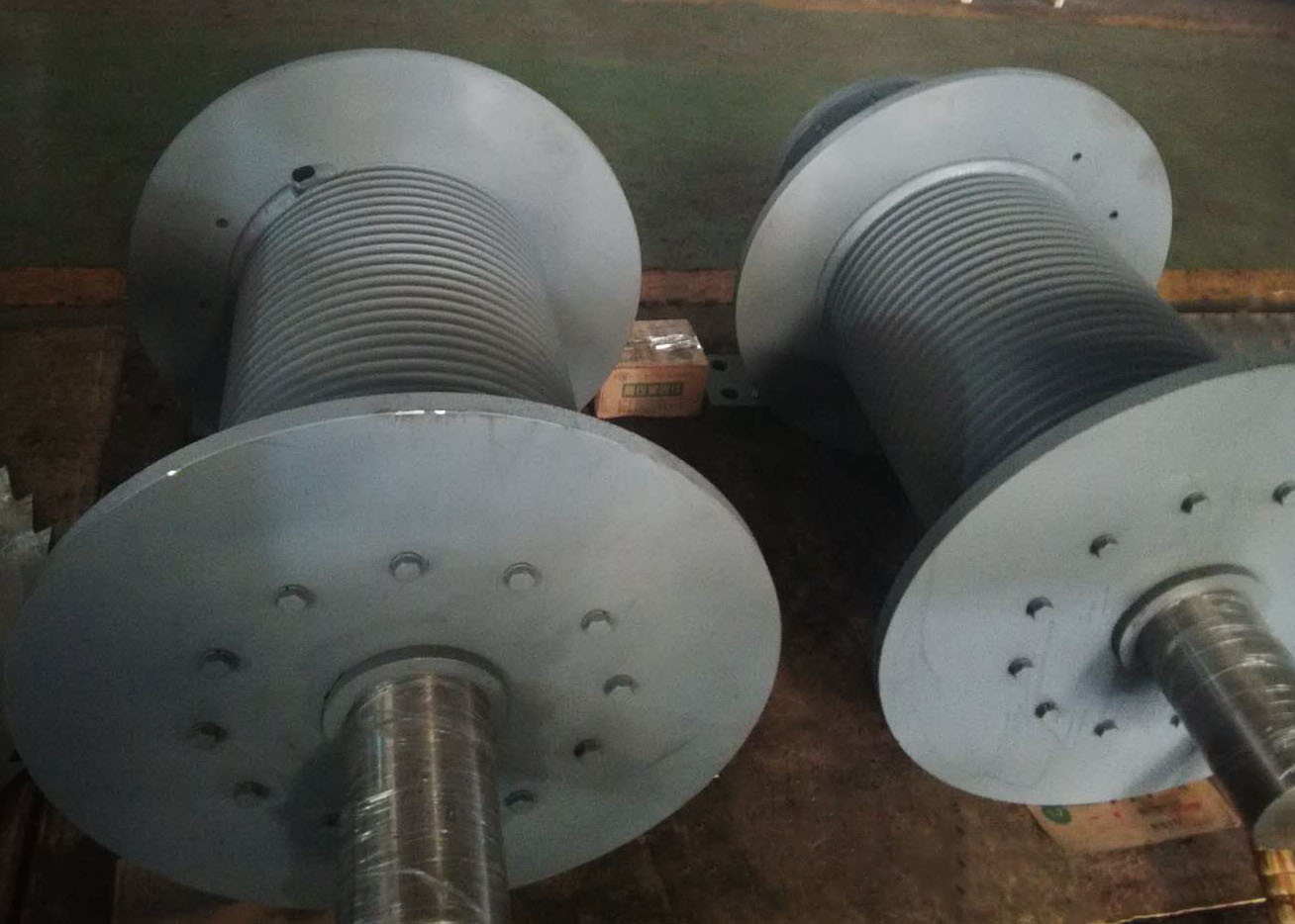 Zinc Rich Primer Painting Cable Winch Drum For Hoist And Towing Winch