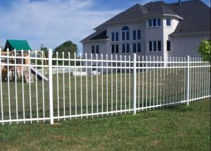 China Steel Security 6ftx8ft Residential Ornamental Fence With Polyester Coated wholesale