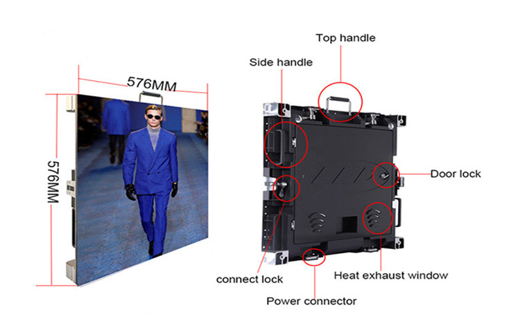 192*192mm P3 Full Color Advertising Indoor LED Display