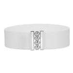 Four Ring White Dress Belt Womens 60cm Invisible Buckleless Belt
