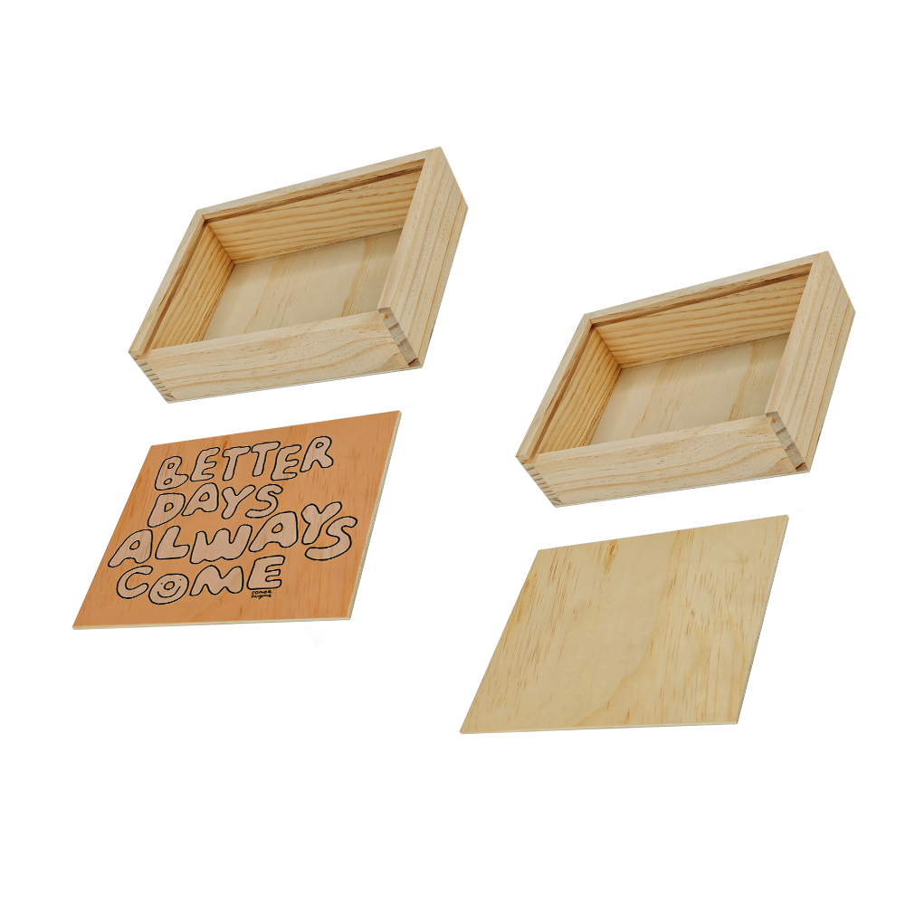 Blank Sublimation Wooden Storage Boxes With Sliding Lid Custom Wood Box