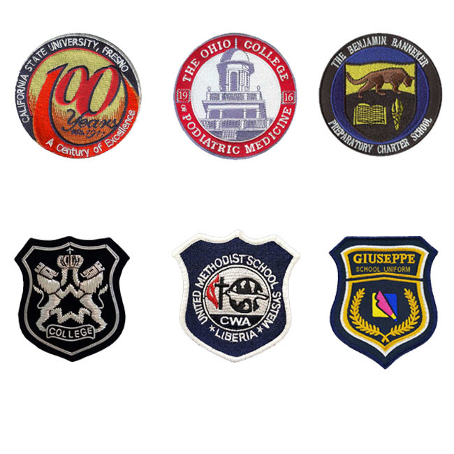 Iron On Backing 2.99in School Uniform Logo Patches Pantone Color
