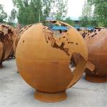 Decoration Cowboy Story Corten Steel Fire Pit Balls 900mm 1000mm