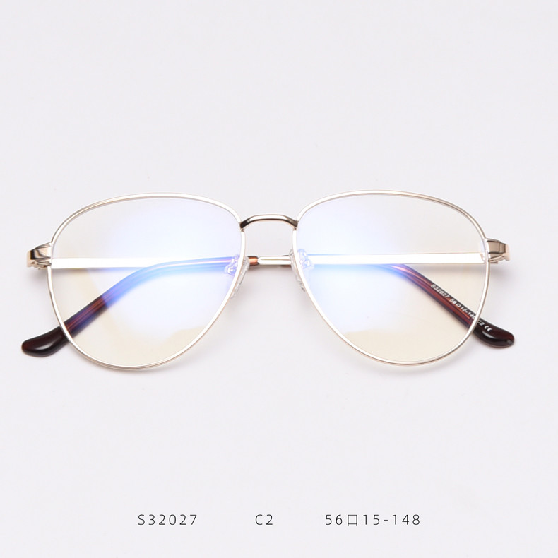 Oversized Rectangle Metal Anti Blue Ray Computer Glasses Outdoor Optical Frame