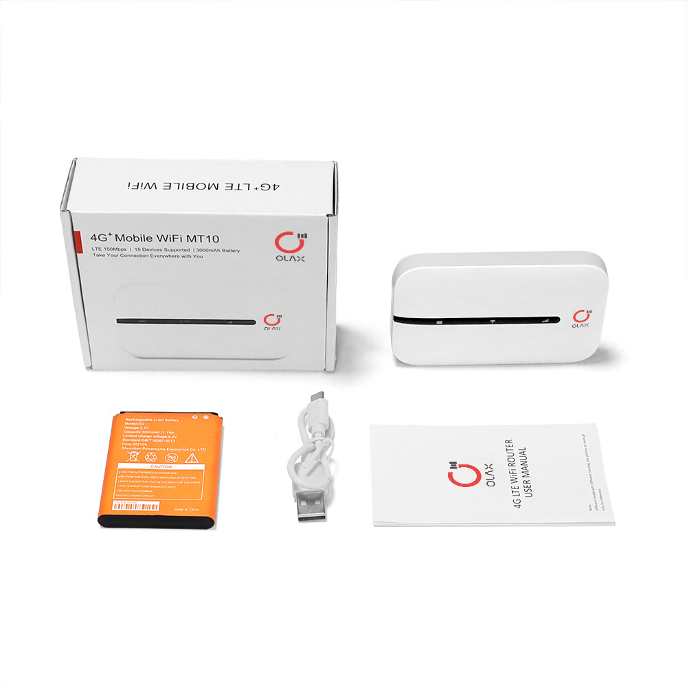1800mhz 4G Mobile Wifi Device Unlocked Portable Wifi Router Cat4 3000mAh