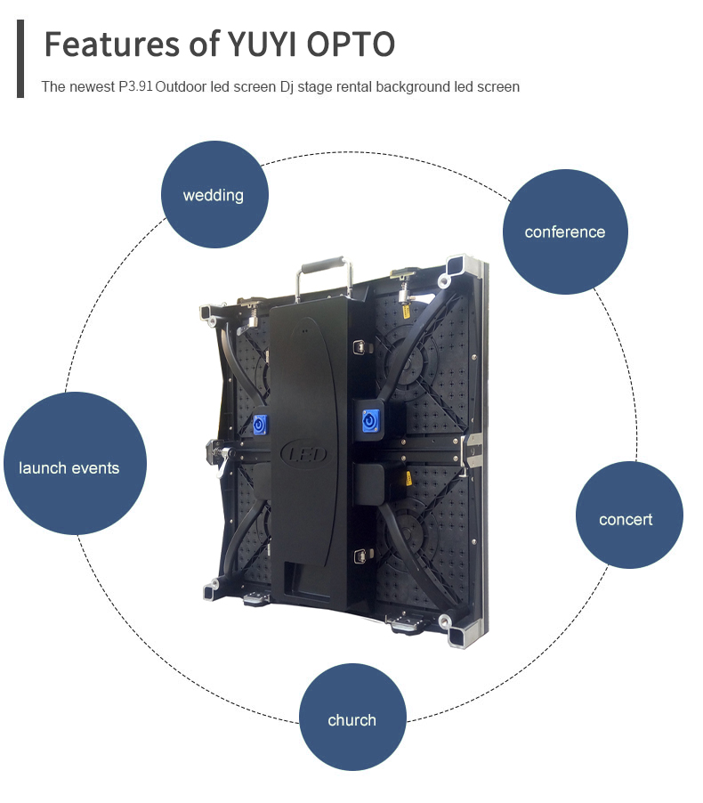 High Definition Rental LED Video Wall P3.91 P4.81 Indoor LED Screen Panel For Nightclub