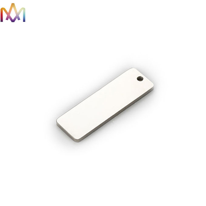 OEM ODM No Tarnish Rectangle Engraved Blank Charm Tags