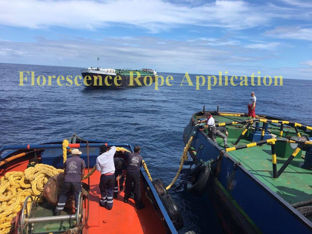 UHMWPE Fiber Mooring Rope 12 Strand 22mmx200m for marine towing
