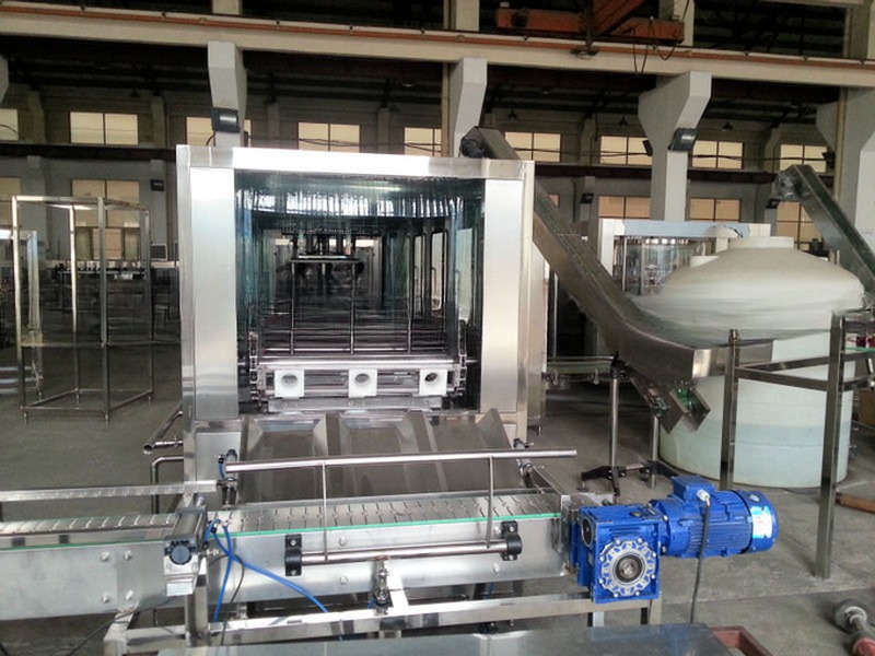2950X800X1600MM Food Beverage Shops 5 Gallon Drum Rinsing Filling and Capping Machine