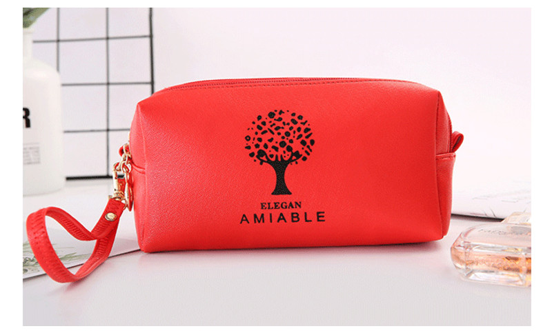 Roomy Women'S Digital Printing PU Cosmetic Bag