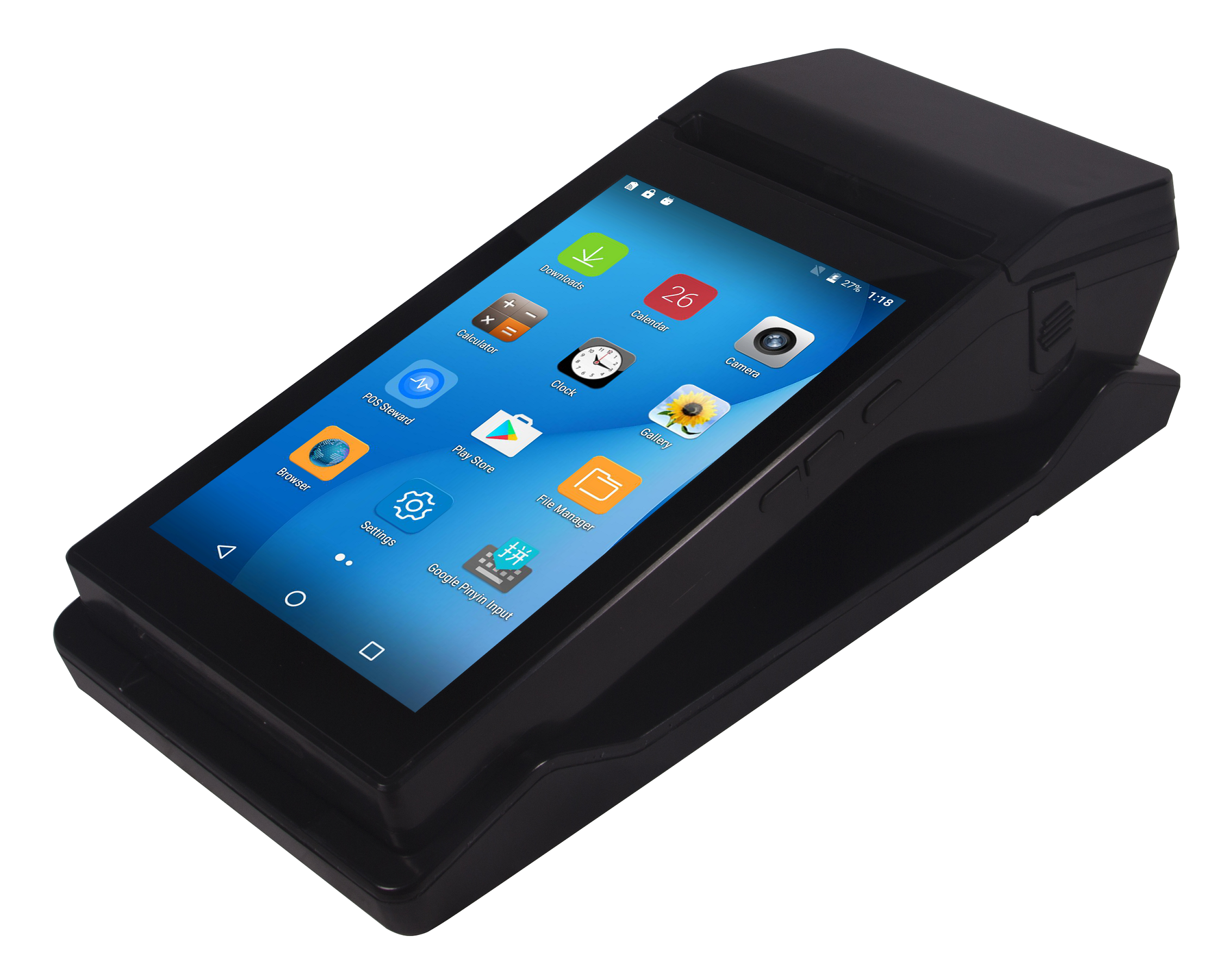 Touch Screen Handheld POS Printer 80mm Thermal NFC GPS Google Play Support Dual Channel