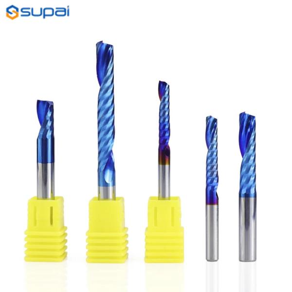 High Precision Solid Carbide End Mill Single Flute For Steel HRC 45 / 55 / 60 /