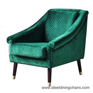 China 710mm 780mm Velvet Upholstered Dining Chairs With Golden Metal Leg wholesale