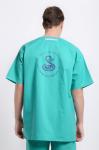 125 GSM Men Nurse V Neck Green Plain Woven Medical Uniform Suit