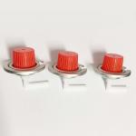 OEM Acceptable Camping Butane Gas Valve With Red Caps Compact