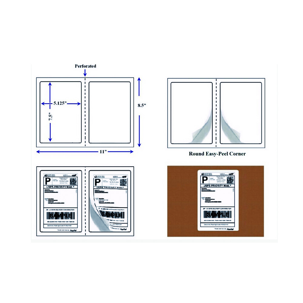 ISO9001 Gloss Lamination Void Custom Shipping Labels