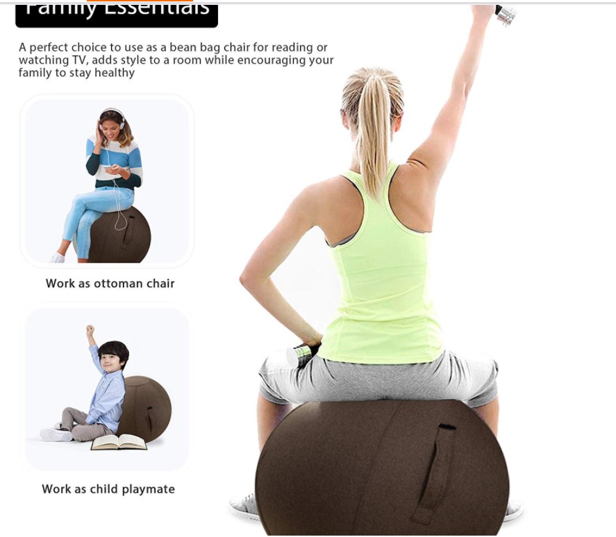 Stock Washable Pilates Sitting Ball Dustproof Protector Slipcover Exercise Gym Fitness Yoga Ball Cover
