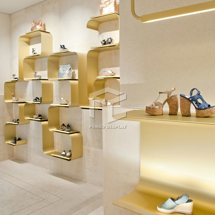 Powdercoating Shoe Display Racks Shelves