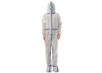 Breathable Antibacterial 65g Disposable Protective Coverall Skin Friendly
