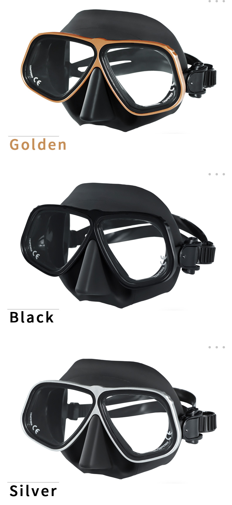 Adult Snorkeling Goggles Diving Mask Scuba 4mm Tempered Glass