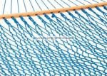 Mildew Resistant 2 Person / Single Woven Rope Hammock Light Blue Outdoor