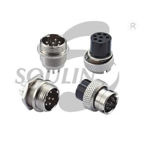 China Brass M12 7 Pin Aviation Plug Connector Waterproof Silver Platedover Ni wholesale