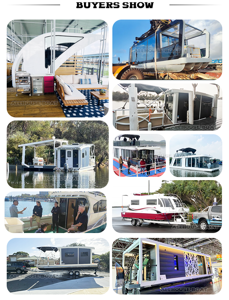 Aluminum Restaurant Boathouse floating restaurant For Elegant Dining Experience