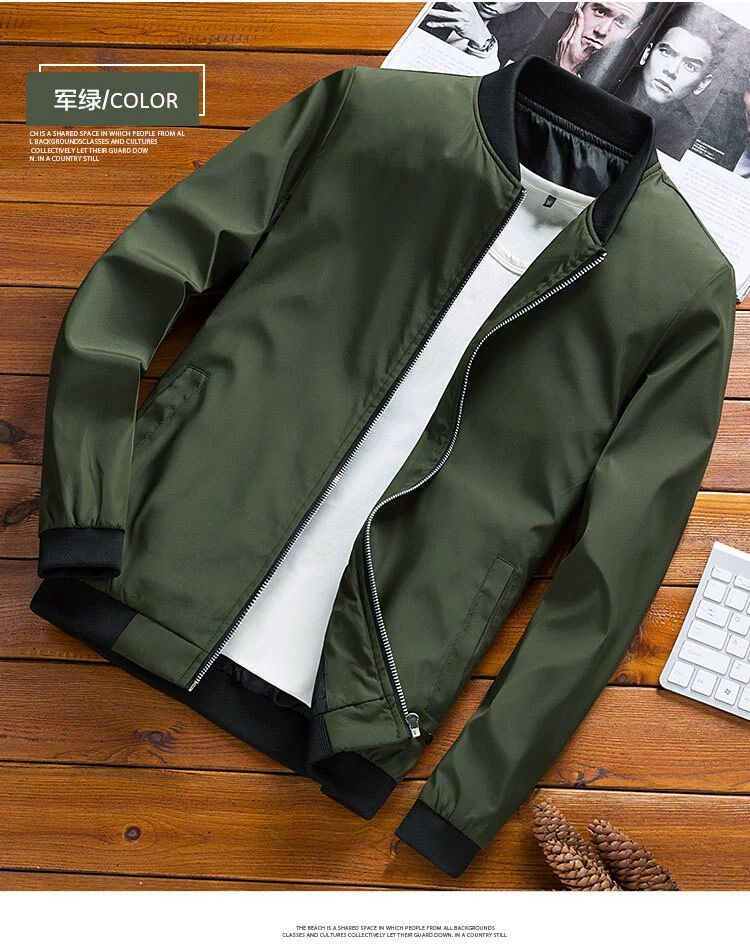 wholesale custom design High quality Mens jacket coat ultra-thin Leica clothes Casual Coat Slim Fit Jacket bomber jacket men