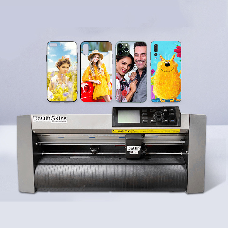 Daqin Cellphone Stickers Cutting Plotter Software Free Templates Fullbody Die Cut Vinyl Stickers Machine A3 Skin Cutter
