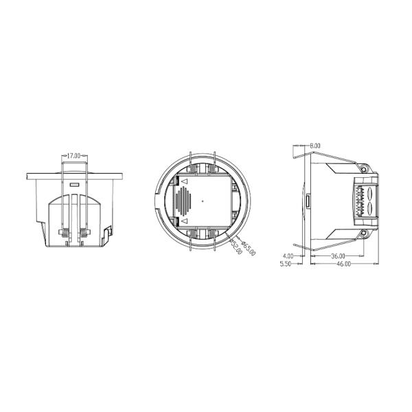 24GHz Lifesnor Detecting AC Microwave Sensor Mounting Height 2.5 - 4.0m MSA202S RC
