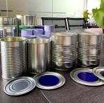 Food Safety 900 Gram Milk Powder Tinplate Storage Can , Round Metal Tin Can With