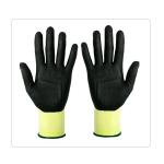 Black Foam Nitrile Palm 18 Gauge Cut Resistant Safety Gloves For Metal And Glass