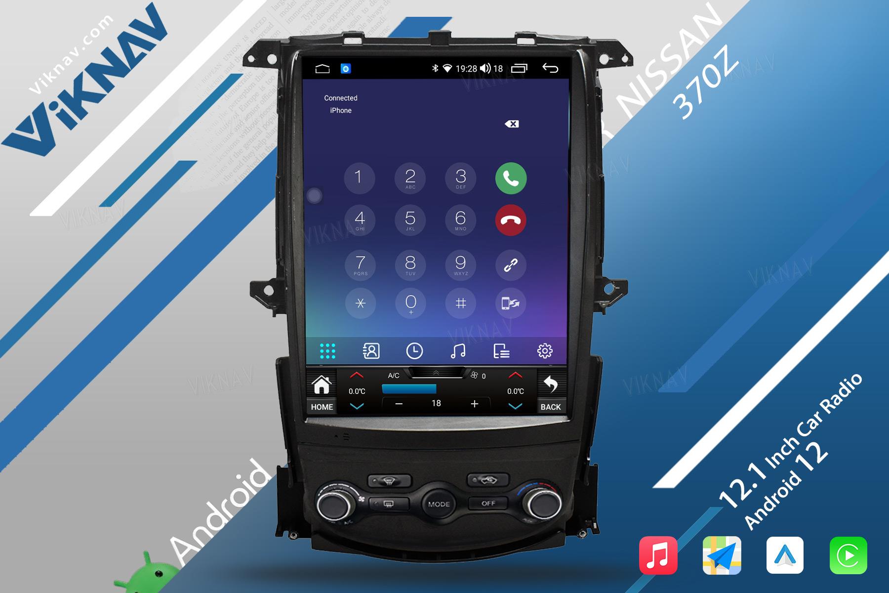 128GB 2008-2018 Nissan 370Z Head Unit Stereo Car Radio Replacemet 4G
