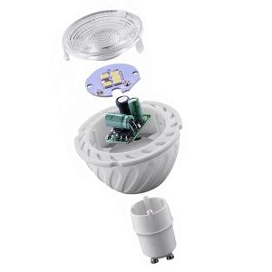 China 5W Residential GU10 LED Bulb Dimmable , 450 Lumen SMD 2835 LED Bulb wholesale