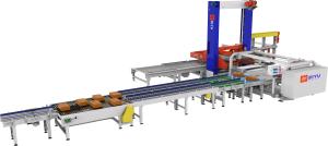 China Automatic Dual Channel Gantry Beverage Palletizer Machine 150carton/Minute ODM wholesale