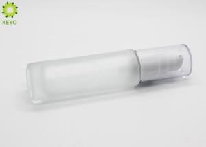 China Frosted Empty Cosmetic Containers , 30g Essence Foundation Glass Pump Bottles wholesale