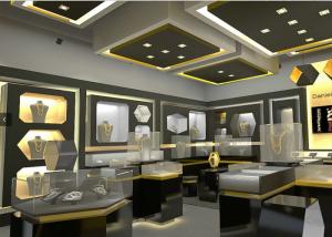 China Fashion Black Color Jewellry Shop Display Black With Lacquer Finished wholesale