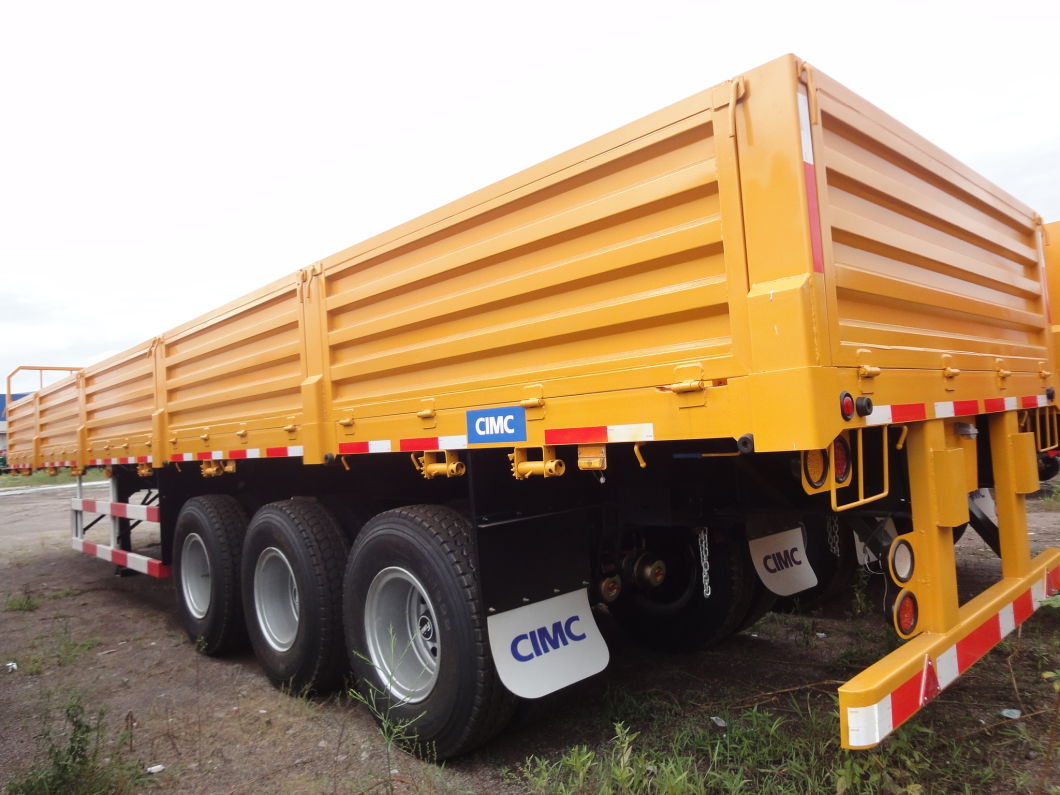 Good Quality 3 Axle Flatbed Side Wall Cargo Semi Trailer 50 Tons Enclosed Side Wall Cargo Semi Trailer