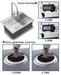 Rectangular Stainless Steel Utility Sink Above Counter Kitchen Sink