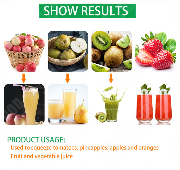 Cold Press SUS304 Commercial Fruit Juice Making Machine