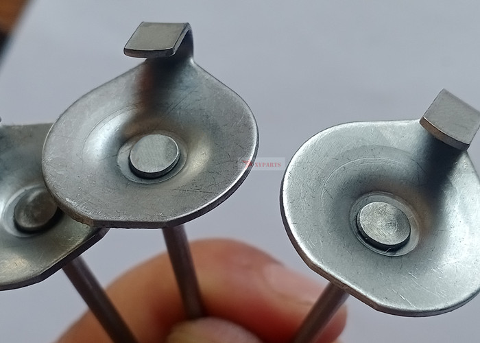 4-1/2" Stainless Steel Lacing Anchors Used For The Fabrication Of Removable Insulation Blankets